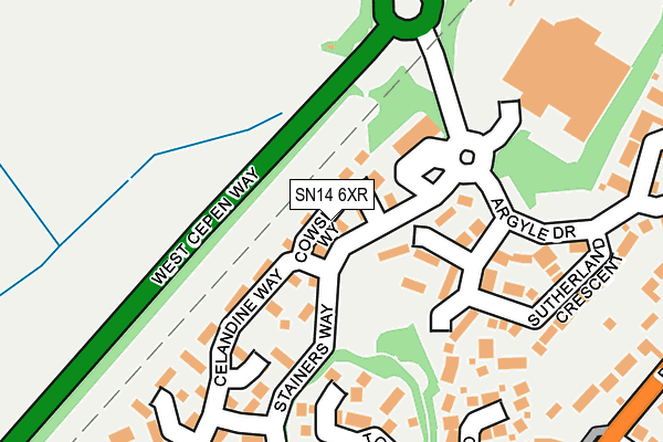 SN14 6XR map - OS OpenMap – Local (Ordnance Survey) SN14 6XR map - OS OpenMap – Local (Ordnance Survey)