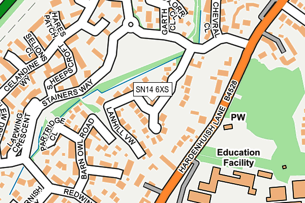 SN14 6XS map - OS OpenMap – Local (Ordnance Survey) SN14 6XS map - OS OpenMap – Local (Ordnance Survey)
