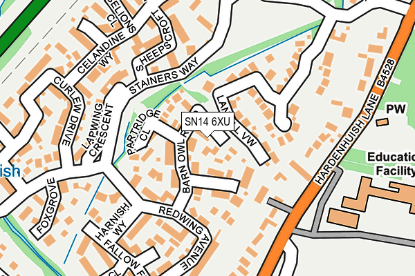 SN14 6XU map - OS OpenMap – Local (Ordnance Survey) SN14 6XU map - OS OpenMap – Local (Ordnance Survey)