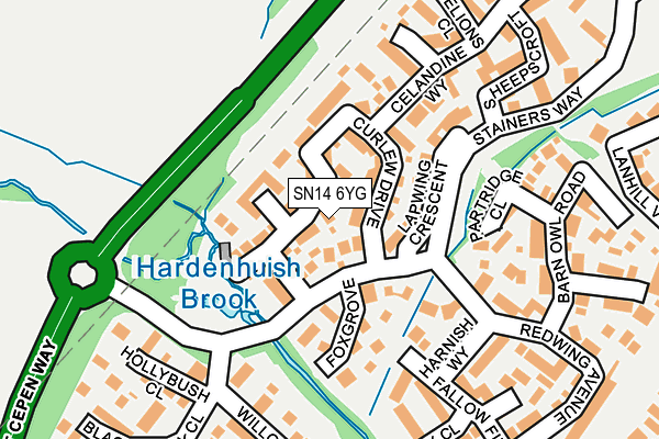 SN14 6YG map - OS OpenMap – Local (Ordnance Survey)