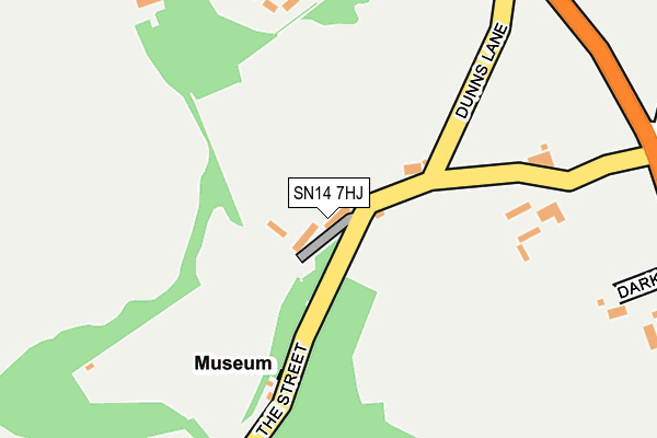 SN14 7HJ map - OS OpenMap – Local (Ordnance Survey) SN14 7HJ map - OS OpenMap – Local (Ordnance Survey)