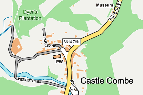 SN14 7HN map - OS OpenMap – Local (Ordnance Survey) SN14 7HN map - OS OpenMap – Local (Ordnance Survey)