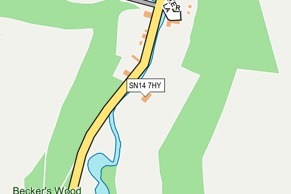 SN14 7HY map - OS OpenMap – Local (Ordnance Survey) SN14 7HY map - OS OpenMap – Local (Ordnance Survey)