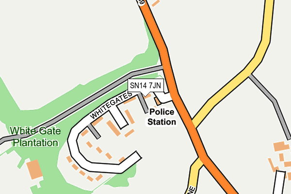 SN14 7JN map - OS OpenMap – Local (Ordnance Survey) SN14 7JN map - OS OpenMap – Local (Ordnance Survey)
