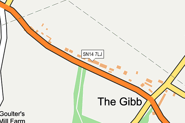 SN14 7LJ map - OS OpenMap – Local (Ordnance Survey)