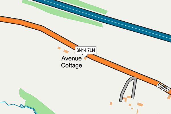 SN14 7LN map - OS OpenMap – Local (Ordnance Survey) SN14 7LN map - OS OpenMap – Local (Ordnance Survey)