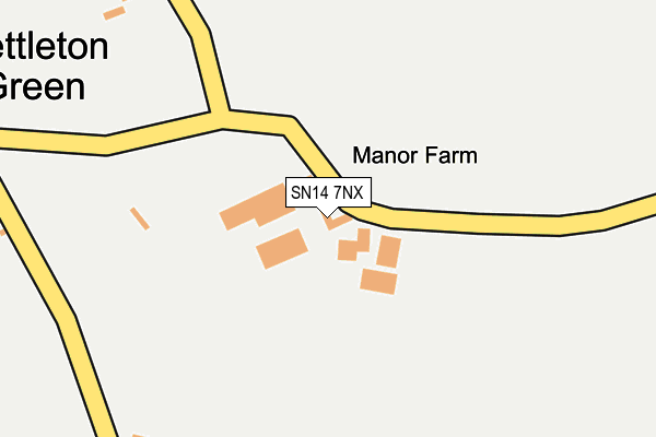 SN14 7NX map - OS OpenMap – Local (Ordnance Survey) SN14 7NX map - OS OpenMap – Local (Ordnance Survey)