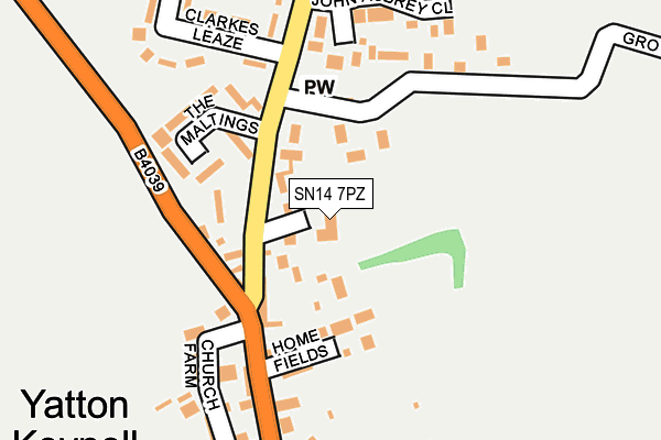 SN14 7PZ map - OS OpenMap – Local (Ordnance Survey) SN14 7PZ map - OS OpenMap – Local (Ordnance Survey)