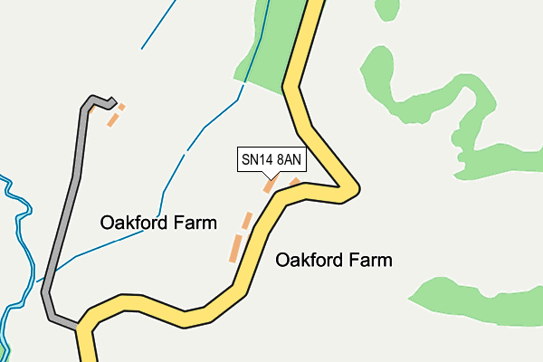 SN14 8AN map - OS OpenMap – Local (Ordnance Survey)