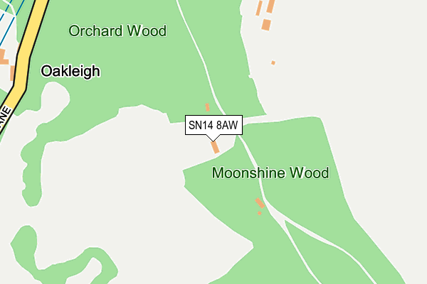 SN14 8AW map - OS OpenMap – Local (Ordnance Survey) SN14 8AW map - OS OpenMap – Local (Ordnance Survey)