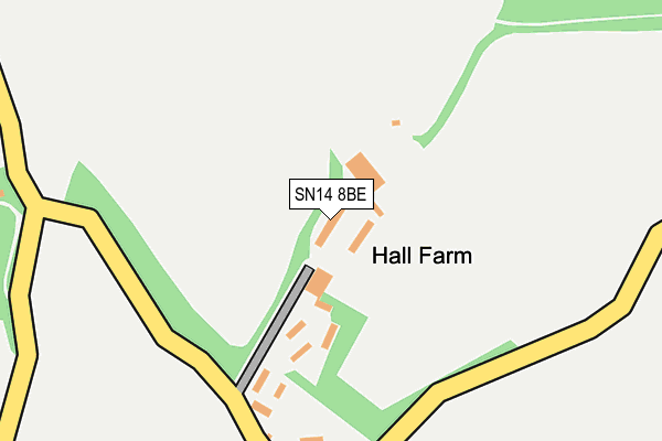 SN14 8BE map - OS OpenMap – Local (Ordnance Survey) SN14 8BE map - OS OpenMap – Local (Ordnance Survey)