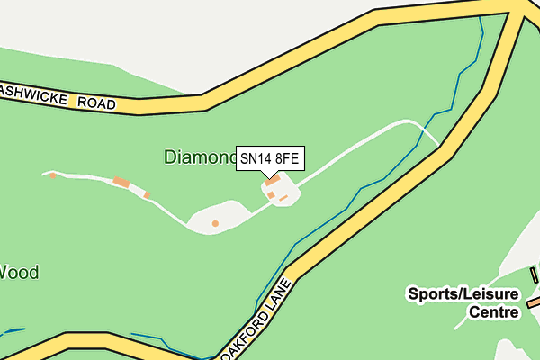SN14 8FE map - OS OpenMap – Local (Ordnance Survey) SN14 8FE map - OS OpenMap – Local (Ordnance Survey)