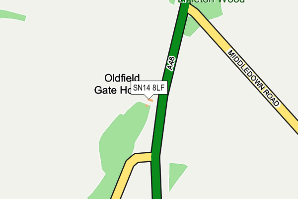SN14 8LF map - OS OpenMap – Local (Ordnance Survey) SN14 8LF map - OS OpenMap – Local (Ordnance Survey)