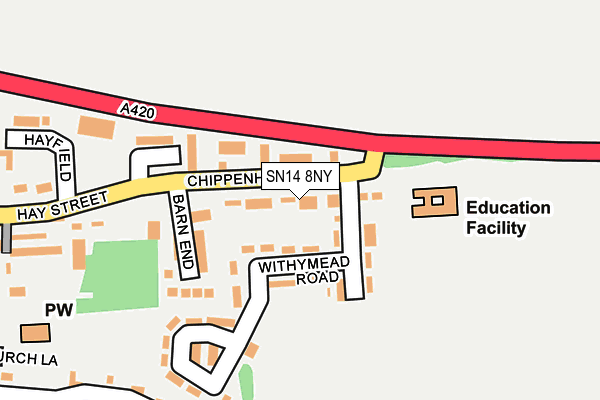 SN14 8NY map - OS OpenMap – Local (Ordnance Survey)