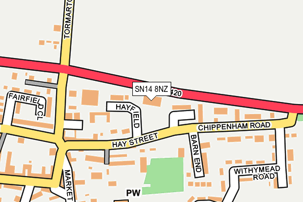 SN14 8NZ map - OS OpenMap – Local (Ordnance Survey) SN14 8NZ map - OS OpenMap – Local (Ordnance Survey)
