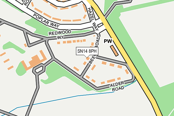 SN14 8PH map - OS OpenMap – Local (Ordnance Survey) SN14 8PH map - OS OpenMap – Local (Ordnance Survey)