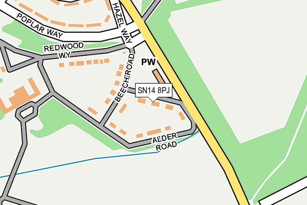 SN14 8PJ map - OS OpenMap – Local (Ordnance Survey) SN14 8PJ map - OS OpenMap – Local (Ordnance Survey)