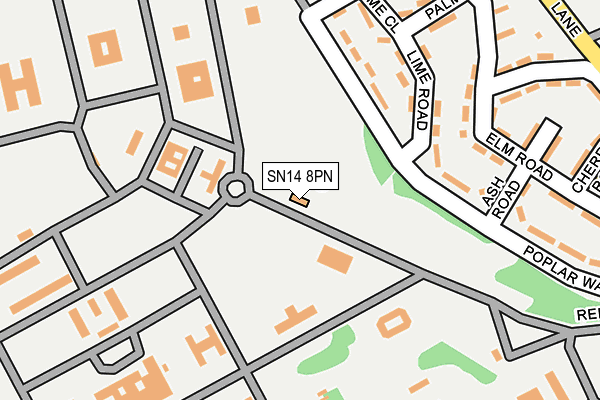 SN14 8PN map - OS OpenMap – Local (Ordnance Survey) SN14 8PN map - OS OpenMap – Local (Ordnance Survey)