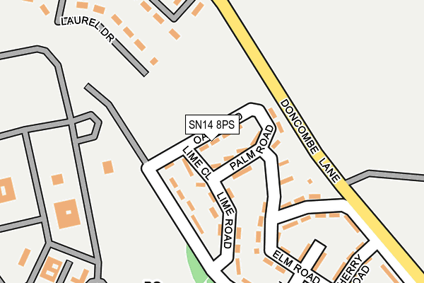 SN14 8PS map - OS OpenMap – Local (Ordnance Survey) SN14 8PS map - OS OpenMap – Local (Ordnance Survey)