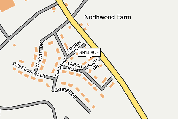 SN14 8QF map - OS OpenMap – Local (Ordnance Survey) SN14 8QF map - OS OpenMap – Local (Ordnance Survey)