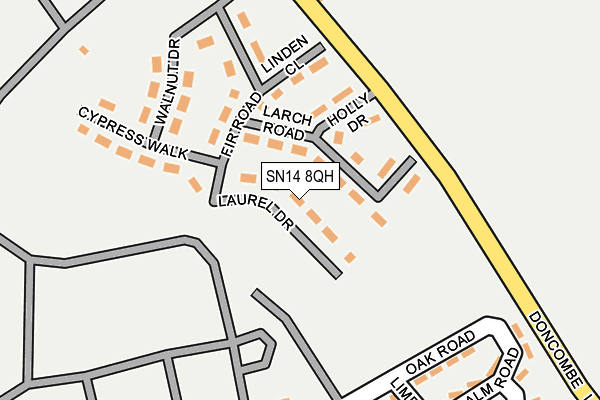 SN14 8QH map - OS OpenMap – Local (Ordnance Survey) SN14 8QH map - OS OpenMap – Local (Ordnance Survey)