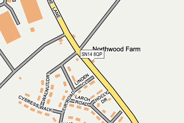 SN14 8QP map - OS OpenMap – Local (Ordnance Survey) SN14 8QP map - OS OpenMap – Local (Ordnance Survey)
