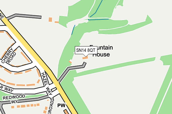 SN14 8QT map - OS OpenMap – Local (Ordnance Survey) SN14 8QT map - OS OpenMap – Local (Ordnance Survey)