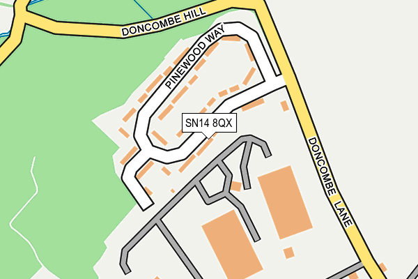 SN14 8QX map - OS OpenMap – Local (Ordnance Survey) SN14 8QX map - OS OpenMap – Local (Ordnance Survey)