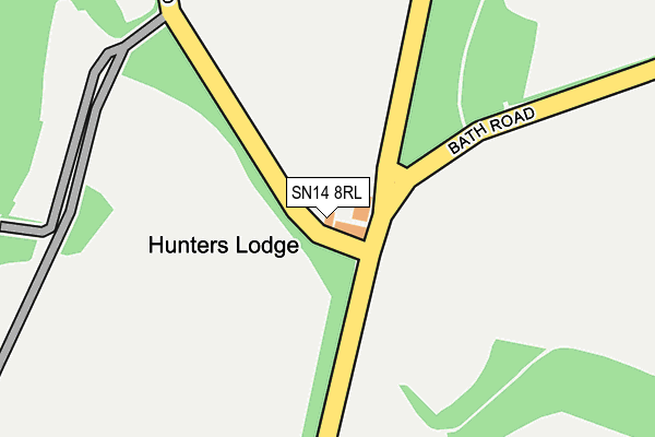 SN14 8RL map - OS OpenMap – Local (Ordnance Survey) SN14 8RL map - OS OpenMap – Local (Ordnance Survey)