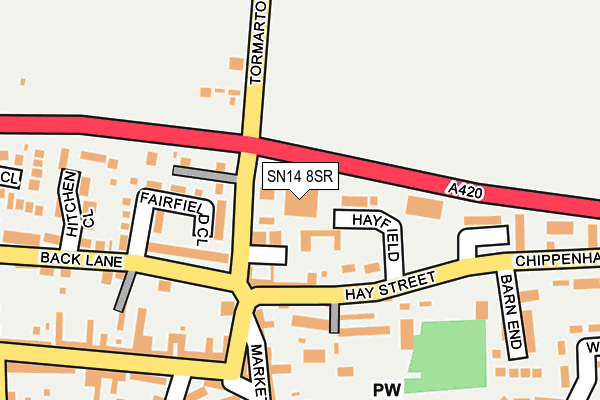 SN14 8SR map - OS OpenMap – Local (Ordnance Survey) SN14 8SR map - OS OpenMap – Local (Ordnance Survey)