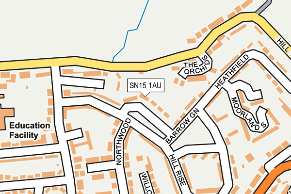 SN15 1AU map - OS OpenMap – Local (Ordnance Survey) SN15 1AU map - OS OpenMap – Local (Ordnance Survey)