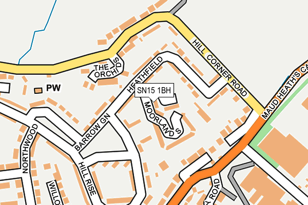 SN15 1BH map - OS OpenMap – Local (Ordnance Survey) SN15 1BH map - OS OpenMap – Local (Ordnance Survey)