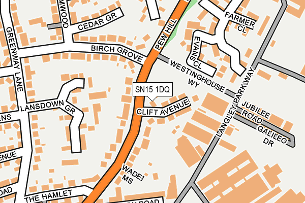 SN15 1DQ map - OS OpenMap – Local (Ordnance Survey) SN15 1DQ map - OS OpenMap – Local (Ordnance Survey)
