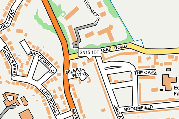 SN15 1DT map - OS OpenMap – Local (Ordnance Survey) SN15 1DT map - OS OpenMap – Local (Ordnance Survey)