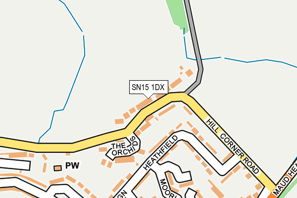 SN15 1DX map - OS OpenMap – Local (Ordnance Survey) SN15 1DX map - OS OpenMap – Local (Ordnance Survey)