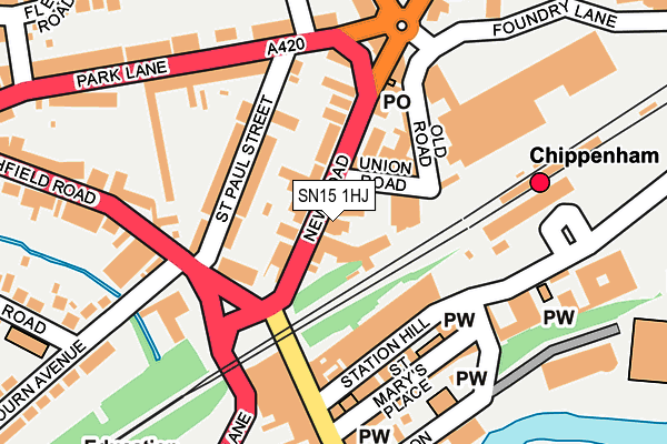 SN15 1HJ map - OS OpenMap – Local (Ordnance Survey)