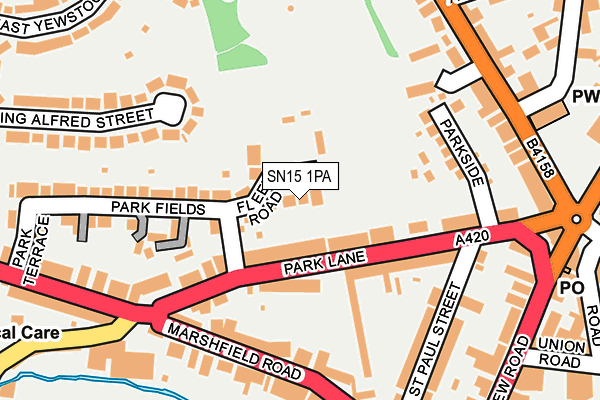 SN15 1PA map - OS OpenMap – Local (Ordnance Survey) SN15 1PA map - OS OpenMap – Local (Ordnance Survey)
