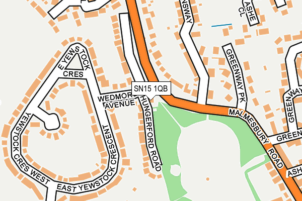 SN15 1QB map - OS OpenMap – Local (Ordnance Survey) SN15 1QB map - OS OpenMap – Local (Ordnance Survey)
