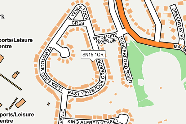 SN15 1QR map - OS OpenMap – Local (Ordnance Survey) SN15 1QR map - OS OpenMap – Local (Ordnance Survey)