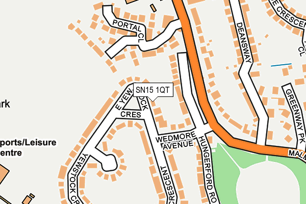 SN15 1QT map - OS OpenMap – Local (Ordnance Survey) SN15 1QT map - OS OpenMap – Local (Ordnance Survey)