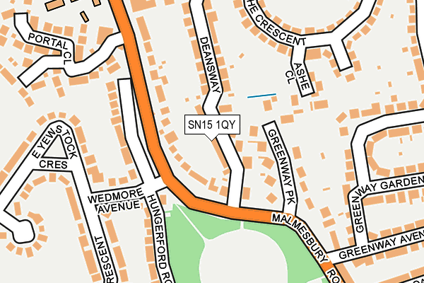 SN15 1QY map - OS OpenMap – Local (Ordnance Survey)