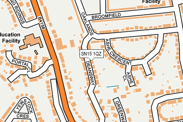 SN15 1QZ map - OS OpenMap – Local (Ordnance Survey) SN15 1QZ map - OS OpenMap – Local (Ordnance Survey)