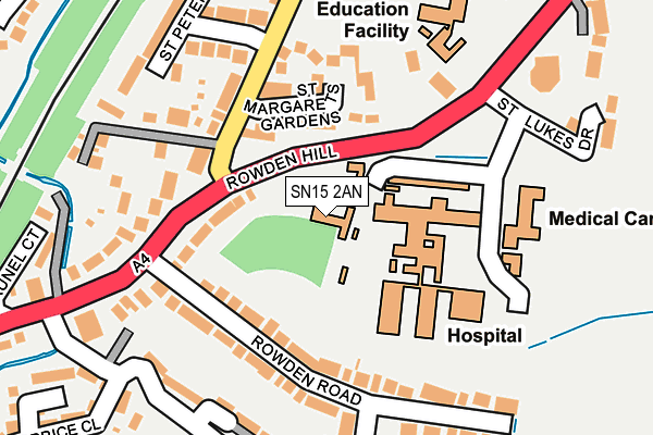 SN15 2AN map - OS OpenMap – Local (Ordnance Survey) SN15 2AN map - OS OpenMap – Local (Ordnance Survey)