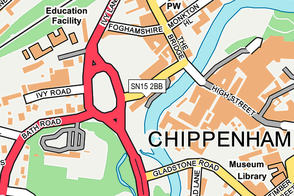 SN15 2BB map - OS OpenMap – Local (Ordnance Survey) SN15 2BB map - OS OpenMap – Local (Ordnance Survey)