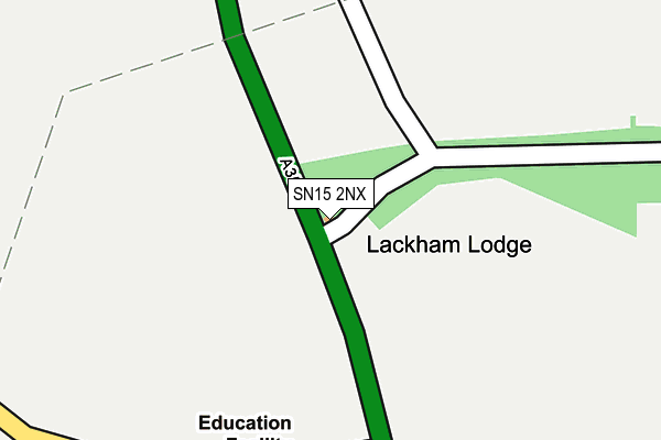 SN15 2NX map - OS OpenMap – Local (Ordnance Survey) SN15 2NX map - OS OpenMap – Local (Ordnance Survey)