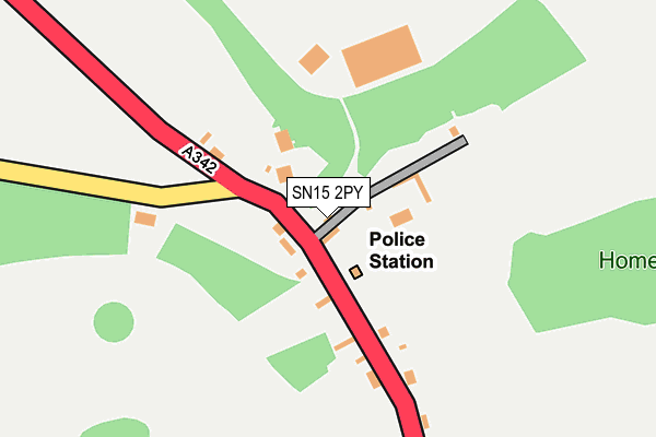 SN15 2PY map - OS OpenMap – Local (Ordnance Survey) SN15 2PY map - OS OpenMap – Local (Ordnance Survey)