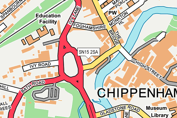 SN15 2SA map - OS OpenMap – Local (Ordnance Survey) SN15 2SA map - OS OpenMap – Local (Ordnance Survey)