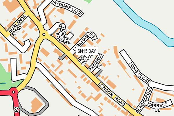 SN15 3AY map - OS OpenMap – Local (Ordnance Survey) SN15 3AY map - OS OpenMap – Local (Ordnance Survey)