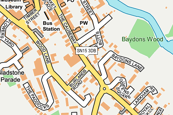 SN15 3DB map - OS OpenMap – Local (Ordnance Survey) SN15 3DB map - OS OpenMap – Local (Ordnance Survey)