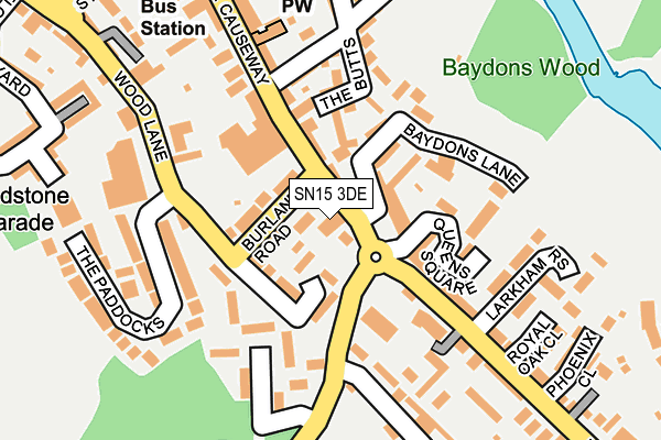 SN15 3DE map - OS OpenMap – Local (Ordnance Survey) SN15 3DE map - OS OpenMap – Local (Ordnance Survey)